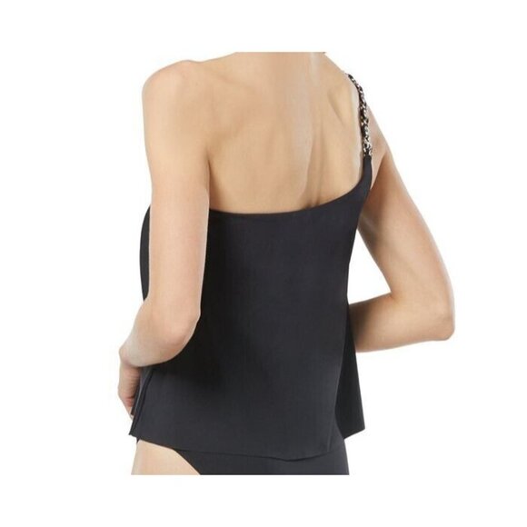 Michael Kors Women's Chain-Trim One-Shoulder Tankini Top Size Medium NWT - Picture 2 of 10